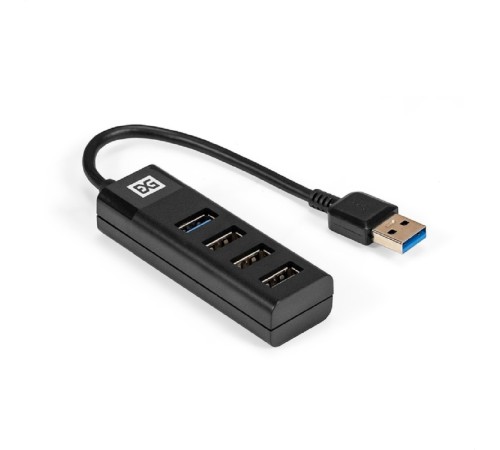 Exegate EX296923RUS USB-Хаб (концентратор) 4-в-1 ExeGate DUB-3213 (кабель-адаптер USB3.0 --> 3xUSB2.0, 1xUSB3.0, Plug&Play, черный)