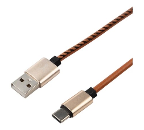 Rexant (18-1897) Кабель USB-A – Type-C, 2,1A, 1м, эко-кожа, коричневый Rexant (18-1897) Кабель USB-A – Type-C, 2,1A, 1м, эко-кожа, коричневый