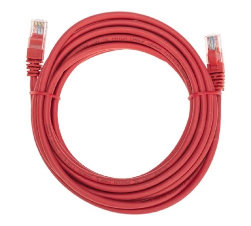 Rexant (02-0103-5) Патч-корд U/UTP, CAT 5e, RJ45-RJ45, 26AWG, LSZH, красный, 5м Rexant (02-0103-5) Патч-корд U/UTP, CAT 5e, RJ45-RJ45, 26AWG, LSZH, красный, 5м
