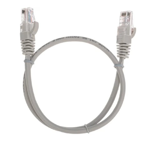 Rexant (02-0100-05) Патч-корд U/UTP, CAT 5e, RJ45-RJ45, 26AWG, LSZH, серый, 0,5м