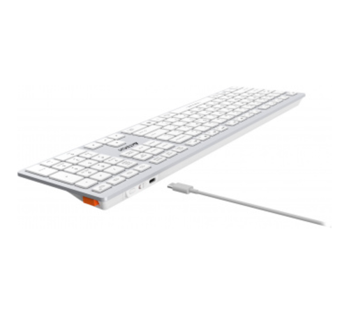 Клавиатура A4Tech Fstyler FBX50C белый USB беспроводная BT/Radio slim Multimedia (FBX50C WHITE)