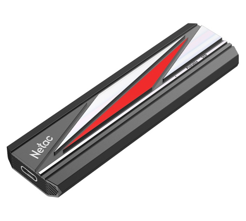 Ssd накопитель Netac ZX20L 512GB USB 3.2 Gen 2 Type-C External SSD, R/W up to 2000MB/1800MB/s, with USB C to A cable and 20Gbps USB C to C cable, 5Y wty (NT01ZX20L-512G-32BK)