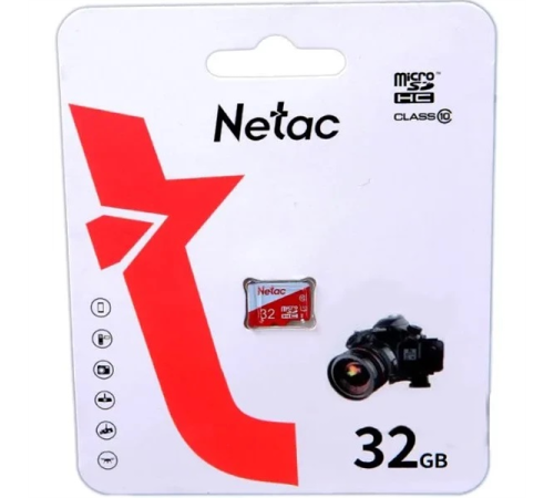 Носитель информации Netac P500 ECO 32GB MicroSDHC C10 up to 80MB/s, retail pack card only (NT02P500ECO-032G-S)