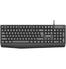 Аксессуары Philips Проводная Клавиатура SPK6237, USB 2.0 104 клав,  высокие кн., русская заводская раскладка, чёрный (SPT6237B/60)
