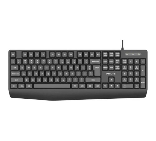 Аксессуары Philips Проводная Клавиатура SPK6237, USB 2.0 104 клав,  высокие кн., русская заводская раскладка, чёрный (SPT6237B/60)