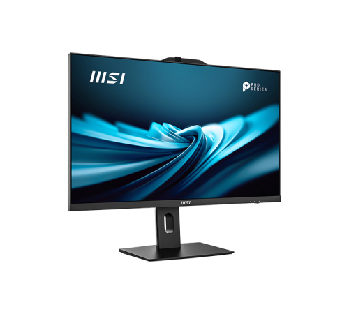 Моноблок MSI Pro AP272P 14M AiO 27" FHD(1920x1080)IPS AG Non-touch, Core i3-14100 (3.5GHz), 8Gb DDR5(1x8Gb), 512GB SSD M.2, Intel UHD, WiFi, BT, camera, WirelessKB&mouse Eng/Rus,No OS,1y war-ty, Black (9S6-AF8321-807)