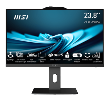 Моноблок MSI Pro AP242P 14M AiO 23,8" FHD(1920x1080)IPS AG Non-touch, Core i5-14400 (2.5GHz), 16Gb DDR5 (2x8Gb), 512GB SSD, Intel UHD,WiFi,BT,camera,WirelessKB&mouse Eng/Rus,noOS,1y w-ty,Black (9S6-AE0621-822)