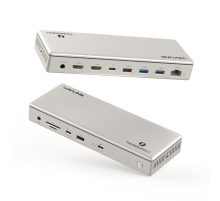 Док-станция Docking Station WAVLINK Thunderbolt 4 TripleDisplay/96W Power Delivery Include 160W Adapter/2xUSB-A 10Gbps/2xUSB-A 5Gbps/1xUSB-C/1xThunderbolt4/2xHDMI 2.1/1x2.5GigabitLAN/1xComboAudioJack/1xCardReader (WL-UTD45)