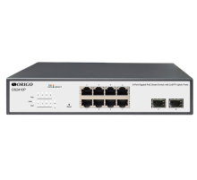 Коммутатор ORIGO Настраиваемый L2 PoE-коммутатор 8x1000Base-T PoE, 2x1000Base-X SFP, PoE-бюджет 120 Вт, комплект для установки в 19" стойку (OS2410P/120W/A1A)