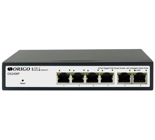 Коммутатор ORIGO Настраиваемый L2 PoE-коммутатор 4x1000Base-T PoE, 2х1000Base-T, PoE-бюджет 60 Вт (OS2406P/60W/A1A) Коммутатор ORIGO Настраиваемый L2 PoE-коммутатор 4x1000Base-T PoE, 2х1000Base-T, PoE-бюджет 60 Вт (OS2406P/60W/A1A)
