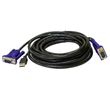 Кабель ORIGO Кабель KVM с разъемами VGA и USB, 5 м (OKVMCU5/A1A)