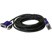 Кабель ORIGO Кабель KVM с разъемами VGA и USB, 3 м (OKVMCU3/A1A)
