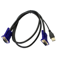 Кабель ORIGO Кабель KVM с разъемами VGA и USB, 1,8 м (OKVMCU/A1A)
