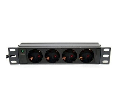 5bites PDU410A-10 Блок розеток  4S / AL / 1U / 10" / 2M*3G*1.5MM2 / VDE