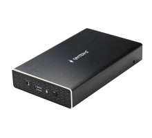 Gembird EE3-U3S-1 Внешний корпус USB 3.0 для 3.5" HDD/SSD Gembird, порт Type-A, SATA III, металл, чёрный