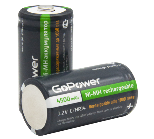 Аккумулятор бытовой GoPower HR14 C BL2 NI-MH 4500mAh (2/12/96) блистер (2 шт.) Аккумулятор бытовой GoPower HR14 C (00-00018322)