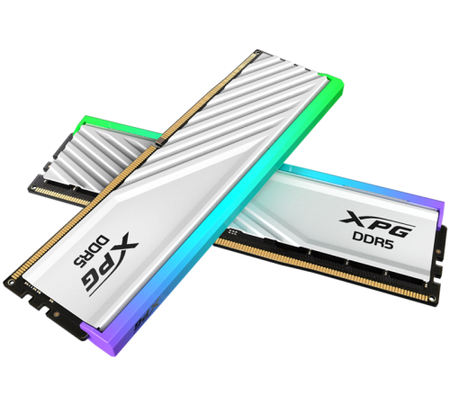 Оперативная память ADATA DDR5, 32GB, 6000MHz, 2*16GB, 30-40-40, WHITE, DUAL TRAY, RGB (AX5U6000C3016G-DTLABRWH)
