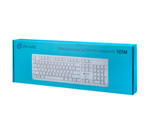 Клавиатура Oklick 505M белый USB slim {1196547} Клавиатура Oklick 505M белый USB slim {1196547}