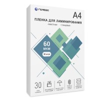Пленка для ламинирования ГЕЛЕОС, А4, 60 мкм 30 шт./ Пленка для ламинирования A4, 216х303 (60 мкм) глянцевая 30шт, ГЕЛЕОС [LPA4-60-30]