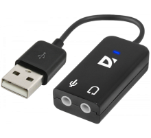 Defender Внешняя USB звуковая карта Audio USB USB - 2х3,5 мм jack, 0.1 м Defender 63002