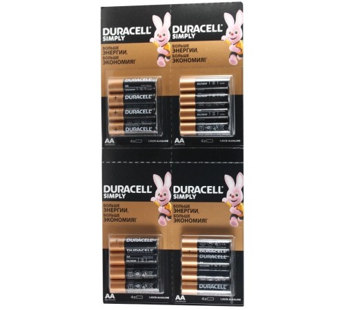 DURACELL LR6-4BL BASIC 4*4 (16 шт. в упаковке) DURACELL LR6-4BL BASIC 4*4 (16 шт. в упаковке)