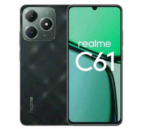 Смартфон Realme RMX3930 C61 256Gb 8Gb темно-зеленый моноблок 3G 4G 6.67" 720x1600 Android 13 50Mpix 802.11 a/b/g/n/ac NFC GPS GSM900/1800 GSM1900 TouchSc