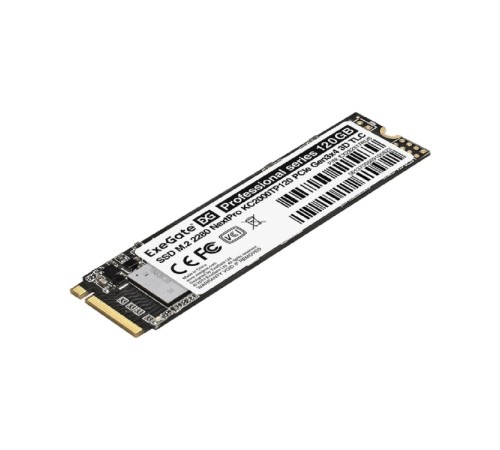 Exegate SSD M.2 2280 120GB ExeGate NextPro KC2000TP120 (PCIe Gen3x4, NVMe, 22x80mm, 3D TLC) EX282317RUS