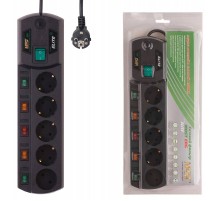 Сетевой фильтр Most ERG 2м (5 розеток) черный (коробка)