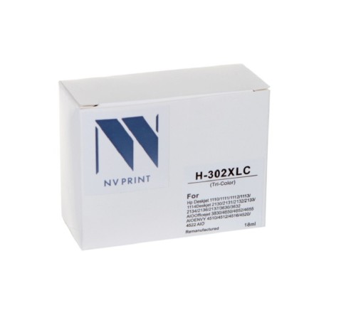 Струйный картридж NV Print 302XLC (NV-F6U67AE) Color для HP DeskJet 1110, 2132, 3630, 3632; Envy 4512, 4520, 4522; OJ 3830, 4650, 4655 (330 стр)
