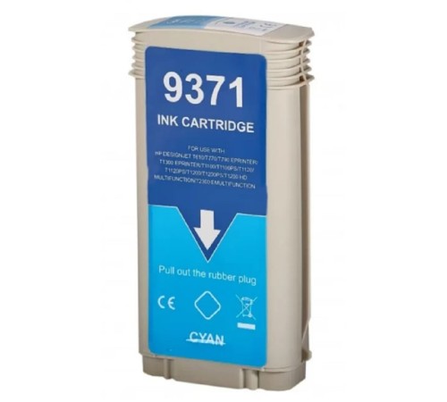 Струйный картридж NV Print 72 (NV-C9371A) Cyan для HP DesignJet T1100, T1120, T1200, T1300,  T610, T620, T770, T790, T2300, T795 (130 мл)