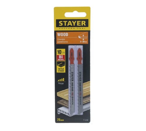 Полотно по дереву Stayer T101BF 2пред. (лобзики) Полотно по дереву Stayer T101BF 2пред. (лобзики)