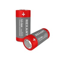 Rexant (30-2036) Аккумулятор Li-ion (литий-ион) 16340, 3,7В, 700мАч, без платы защиты, 4 шт, пластиковая упаковка