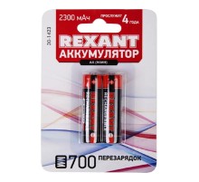 Rexant (30-1423) Аккумулятор Ni-MH AA/HR6, 1,2В, 2300мАч, 2 шт, блистер