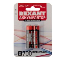 Rexant (30-1428) Аккумулятор Ni-MH AA/HR6, 1,2В, 2800мАч, 2 шт, блистер