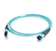 Кабельная сборка Hyperline FHD-MC3-503-MPOM12/PS-MPOF12/PS-A-1M-LSZH-AQ Патч-корд волоконно-оптический MPO (папа) - MPO (мама), 12 волокон, OM3, 40/100G, LSZH, 1м