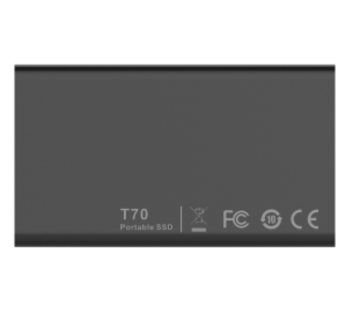 Ssd накопитель Dahua T70 2TB USB3.2 Gen2 Type-C, R/W up to 555MB/s/500MB/s, TBW 1240TB 3year wty (DHI-PSSD-T70-2TB)