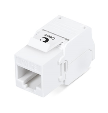 Вставка модуль Сabeus KJ-RJ45-Cat.5e-180-Toolless Вставка Keystone Jack RJ-45(8P8C), 180 градусов, категория 5e, без инструмента Toolless, белая (KJ-RJ45-Cat.5e-180-Toolless)