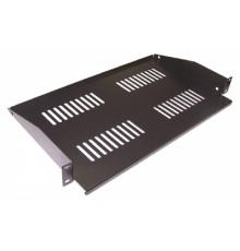 Полка стационарная Lanmaster TWT-CB-SF350-2U/60 2U нагр.:60кг. 19" 350мм черный (упак.:1шт)