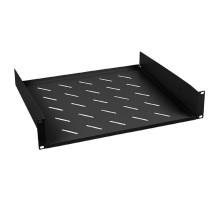 Cabeus SH-J017-2U-400-BK Полка перфорированная для шкафов 19" 2U Cabeus SH-J017-2U-400-BK черная [8629c]