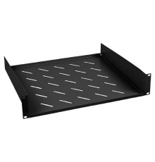 Cabeus SH-J017-2U-400-BK Полка перфорированная для шкафов 19" 2U Cabeus SH-J017-2U-400-BK черная [8629c]