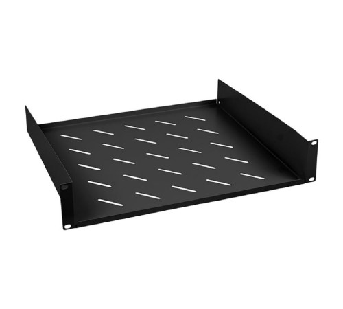 Cabeus SH-J017-2U-400-BK Полка перфорированная для шкафов 19" 2U Cabeus SH-J017-2U-400-BK черная [8629c]