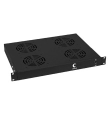 Cabeus JG03-BK Модуль вентиляторный 19", глубина 320 mm, 4 вентилятора, цвет черный (RAL 9004)