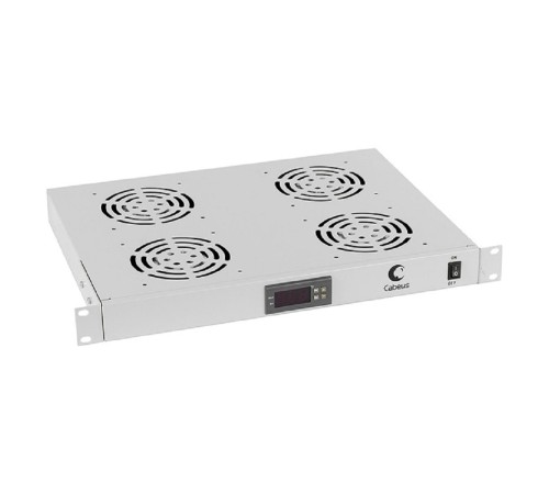 Cabeus JG03t Модуль вентиляторный 19", глубина 320 mm, 4 вентилятора, с цифровым термодатчиком