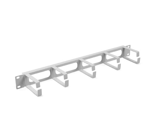 Cabeus JB08-1U-GY Кабельный органайзер горизонтальный 19" 1U, 5 колец, металлический, цвет серый (RA Cabeus JB08-1U-GY Кабельный органайзер горизонтальный 19" 1U, 5 колец, металлический, цвет серый (RA
