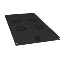 Cabeus TRAY-100-BK Модуль вентиляторный с 4-я вентиляторами для установки в напольные шкафы серии SH-05C , ND-05C глубиной 1000мм, цвет черный (RAL 9004)