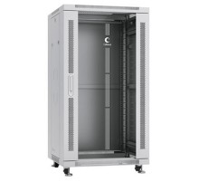 Cabeus SH-05C-22U60/60 Шкаф монтажный телекоммуникационный 19" напольный для распределительного и серверного оборудования 22U 600x600x1166mm (ШхГхВ) передняя стеклянная и задняя сплошная металлическая
