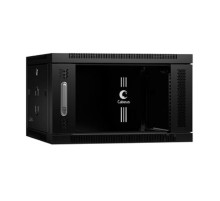 CABEUS SH-05F-6U60/60-BK ШКАФ ТЕЛЕКОММУНИКАЦИОННЫЙ НАСТЕННЫЙ 19" 6U 600X600X368MM (ШХГХВ) ДВЕРЬ СТЕК