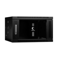 CABEUS SH-05F-6U60/60-BK ШКАФ ТЕЛЕКОММУНИКАЦИОННЫЙ НАСТЕННЫЙ 19" 6U 600X600X368MM (ШХГХВ) ДВЕРЬ СТЕК