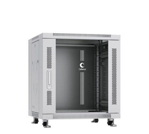 Cabeus SH-05C-12U60/80 Шкаф телекоммуникационный 19" напольный для серверного оборудования 12U 600x800x730mm (ШхГхВ) передняя стеклянная и задняя сплошная металлическая двери, ручка с замком, цвет сер Cabeus SH-05C-12U60/80 Шкаф телекоммуникационный 19" напольный для серверного оборудования 12U 600x800x730mm (ШхГхВ) передняя стеклянная и задняя сплошная металлическая двери, ручка с замком, цвет сер