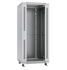 Cabeus SH-05C-27U60/60 Шкаф монтажный телекоммуникационный 19" напольный для распределительного и серверного оборудования 27U 600x600x1388mm (ШхГхВ) передняя стеклянная и задняя сплошная металлическая
